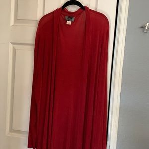 Made in USA slinky brand brick color cardigan HSN